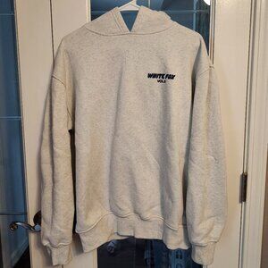 White Fox Women's Offstage Hoodie - Light Grey with Blue Print - XS/S